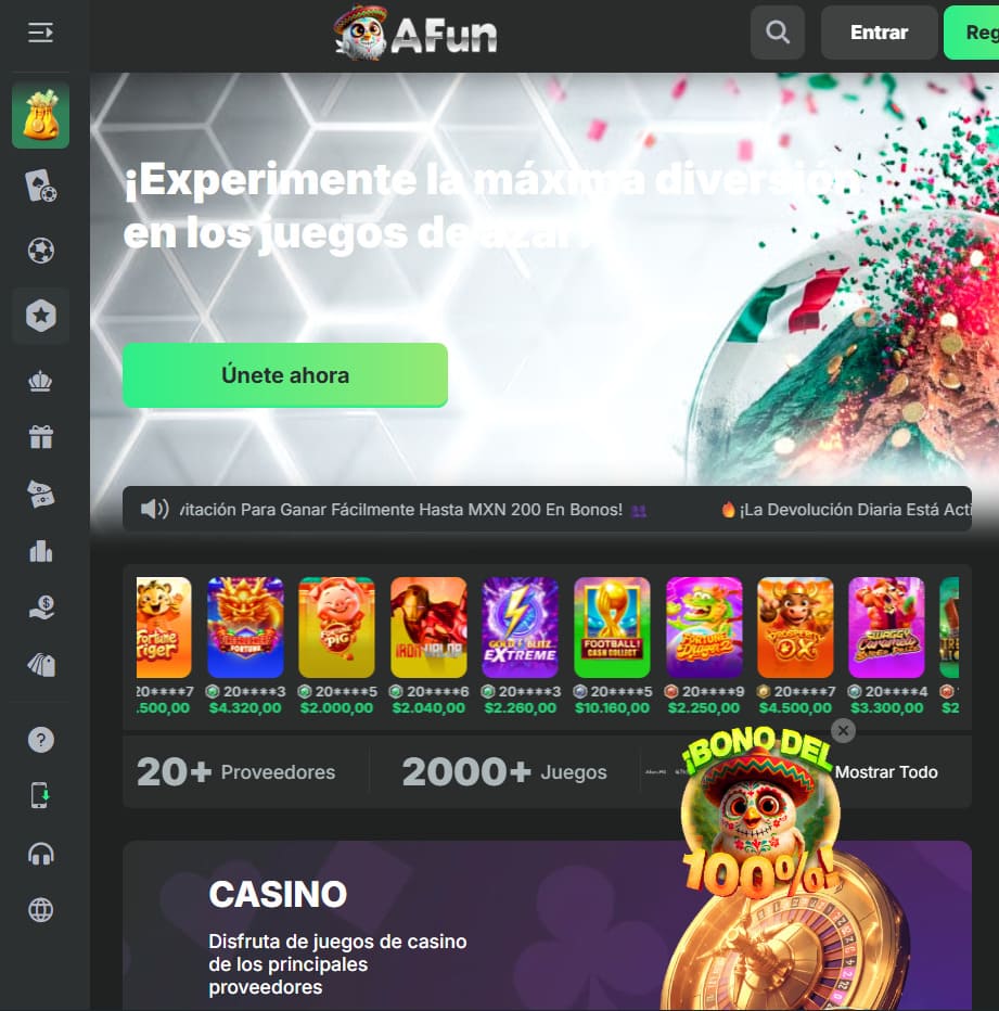 Descarga app Afun Casino México