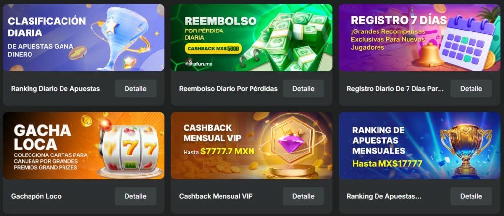 Bono de bienvenida Afun Casino México