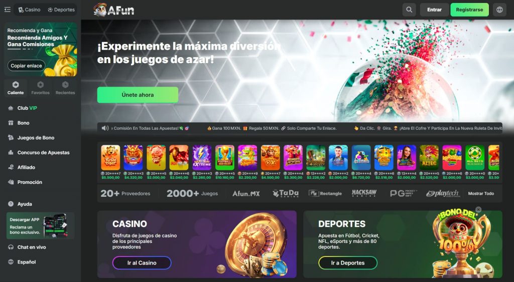 Registro Afun Casino México paso a paso